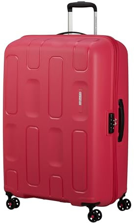 American Tourister Ellipso - Hartschalenkoffer 79 cm Groß - Trolley Koffer mit 4 Rollen, TSA-Schloss, Leicht - 104 L - Rosa (Pink Flash)