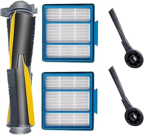 Daaxing Seitenbürsten-Filter-Set für Shark IQ RV1000SEU Staubsauger Ersatzteile – 2 Seitenbürsten, 2 Filter, 1 Rollbürste