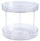 DSDGVDFBV Clear, Portaspezie Girevole A 2 Livelli, Organizer Cucina Giradischi, Piccolo Addensante in Pet Trasparente Carosello Spezie Girevole Barattoli Spezie, Erbe Aromatiche