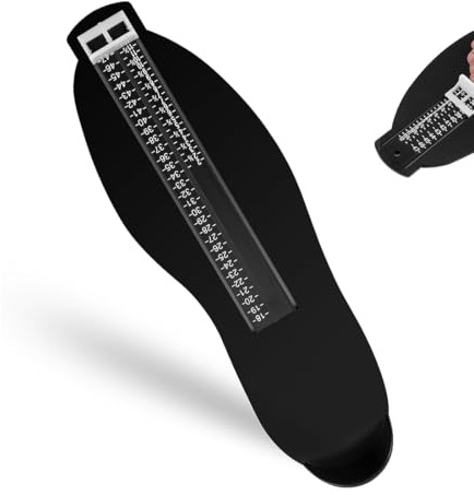 Aililong Schuhgrößenmesser Fußmessgerät Kinder Schuhmessgerät - Geeignet für Kinder und Erwachsene - Fussmessgerät für Kinder Schuh Messgerät (Schwarz)