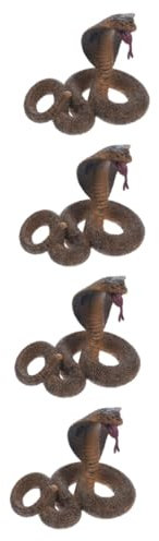 VICASKY 4stücke Plastische Figurine Realistische Schlangenstatue Als Pädagogisches Spielzeug Für Junge Mädchen Detailgetreue Nachbildung Für Dekoration Und Lernzwecke
