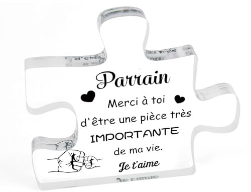 Cadeau Parrain Cadeau Fete des Peres pour Parrain Acrylique Puzzle Cadeaux Anniversaire Cadeau Parrain Marraine Demande Cadeau pour Parrain Cadeau Parrain Fete des Peres Fête des Pères