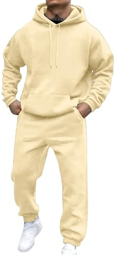 2024 Casual Sport Set for Mens Two Piece Suit Gym Jogging Top Bottoms Joggers Workout Fitness Running Sweat-Suits Sportswear Set with Zip Pockets Sweat Outfits 2 Piece Casual Sweat Suits Xmas