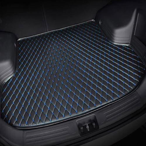 YXFCD Coche Alfombrillas Maletero para Audi Q5 2017-2024, Bandeja Estera Maletero Protector Impermeable Antideslizante Interiores Accesorios,F/Black-Blue