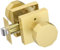 Amerdeco 1 Pack Gold Door Knobs Privacy Interior Door Knob with Lock,Door Knob for Bedroom, Bathroom AM039