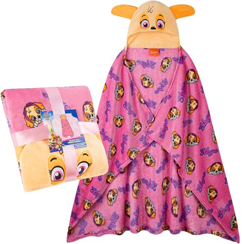Get Trend Couverture a Capuche Enfant 3D, 130x90 cm, Poncho Plaid Polaire Chaud, Comfy Couverture Portable, Cosy Idee Cadeau