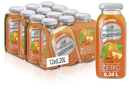 San Benedetto, Succoso Zero Bar Specialist ACE, 12x200 ml, Bevanda a base frutta Leggera e gustosa, Senza Zuccheri aggiunti