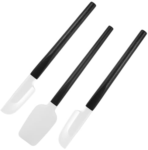 3 StückSilikon Spatel Küche, Silikon Teigschaber, Silikonspachtel Küchen Spachtel, hitzebeständig Silicone Spatulas, flexibel Silikon Spachtel Teigspachtel für Backen Mischen Kochen Rührwerkzeuge