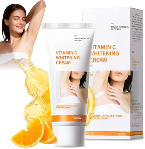 Whitening Cream, Underarm Whitening Cream, Whiting & Feuchtigkeitspflege, Achsel Aufhellungs Creme, Aufhellungscreme für Achselhöhlen, Hals Knie Ellbogen Oberschenkel, Frauen & Männer, 60g