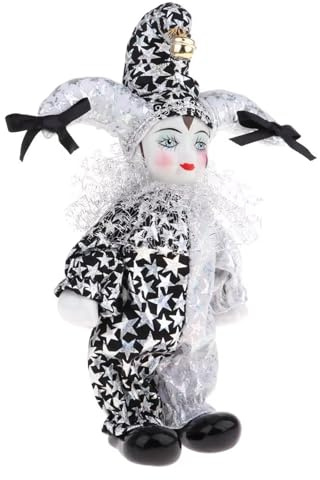 CAZSTYK Figurine en céramique délicate en forme de larme avec peinture à la main - Décoration de collection - Cadeau d'émotion - Clown d'ange pleurant