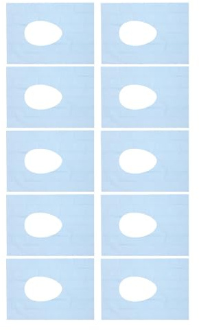 KICHOUSE 10 Pcs Disposable Toilet Seat Cover Paper Extended Thickened Toilet Seat Paper Blue Large Coverage Area Outdoor Travel Hotel Pregnant Women