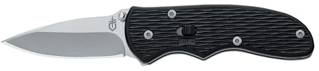 Gerber Gear Mini-Fast Draw Knife, Assisted Opening, Fine Edge [22-41526], Black / Stainless