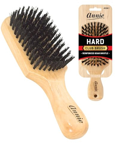 Annie Natural Boar Bristle Hard Club Brush #2061 by annie international