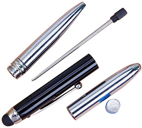 LED-Kugelschreiber, 3-in-1-Stift/Stylus/LED-Licht, LED-betriebene Tinten-Stifte mit Ersatzminen und Batterien für Nachtschreiben, 1 Packung
