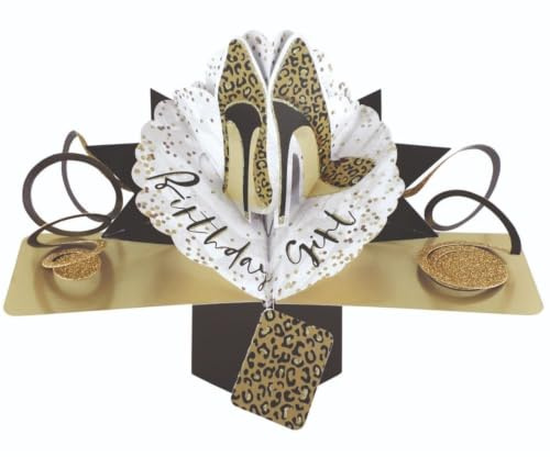 Second Nature Pop Ups Grußkarte PopUp Birthday Girl Leopard