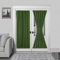 DWCN French Door Curtains – Rod Pocket Thermal Blackout Curtain for Doors with Glass Window, Kitchen and Patio Doors for Privacy, 54 X 72 Inches Long, 1 Curtain Panel with Tieback, Olive Green
