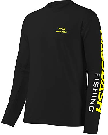 Bassdash Angeln T-Shirt Fishing Langarm Wasser UPF 50+ Shirt Rashguard Angelbekleidung UV Sonnenschutz