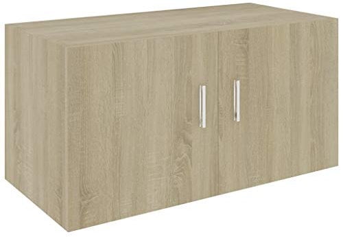 vidaXL Wandschrank mit 2 Türen Hängeschrank Wandregal Bücherregal Badschrank Schrank Aktenschrank Oberschrank Sonoma-Eiche 80x39x40cm Holzwerkstoff