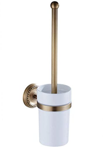 Doitool F6706 WC-Bürstenhalter, Antik-Messing, Kupfer, europäischer Stil, Carving WC-Bürste, Becherhalter (Antik Twist – WC-Bürste)