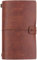 Diario di Viaggio in Pelle, Diario di Viaggio Taccuino in Pelle Sostituibile & Quaderno Vintage, Travel Journal Notebook, 4.72 X 7.87 lnch (Rosso Marrone)