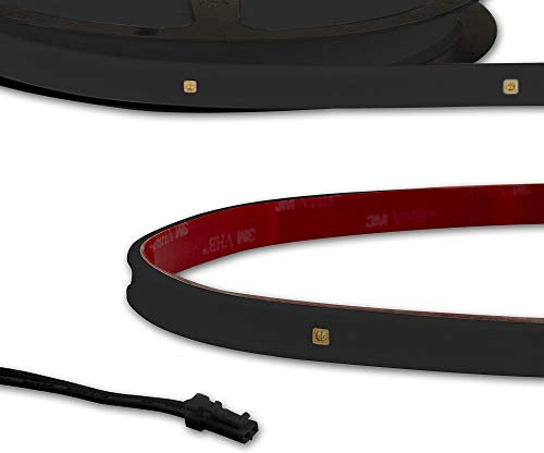 ISOLED LED UV-C MiniAMP Flexband 270nm zur Flächendesinfekton, IP54, 12V DC, 3W, Kabel einseitig mit male-Stecker, 58cm, schwarz