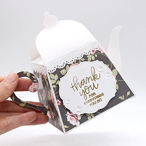KSCRAFT Teapot Gift Box Metal Cutting Dies Stencils for DIY Scrapbooking/Photo Album Decorative Embossing DIY Paper Cards