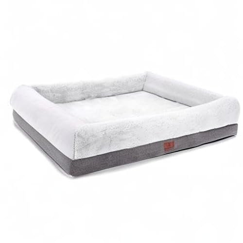 Cama ortopédica para perros grandes y perros medianos, sofá cama para perros con forro impermeable y funda extraíble lavable, cama para cachorros, cama para mascotas