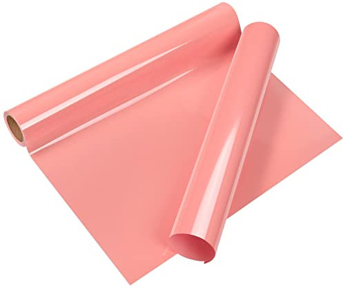 VINYL FROG Heat Transfer Vinyl Roll HTV Vinyl - 30.5x155cm Coral Iron on Vinyl for T-Shirts, Heat Press Vinyl for DIY Craft Designs (Coral)