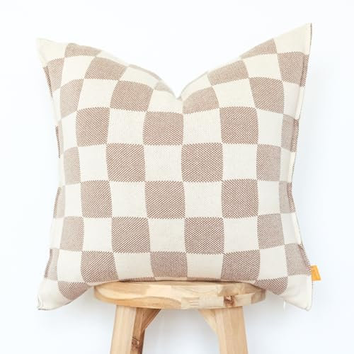 Lumi Living 100 % weiche Baumwolle, modern, geometrisch, Lendenwirbel-Kissenbezug, 30,5 x 50,8 cm, warmes Olivgrün