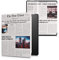kwmobile Klapphülle kompatibel mit Amazon Kindle Oasis 10. Generation Hülle - eReader Case - Newspaper Mehrfarbig Schwarz Sand