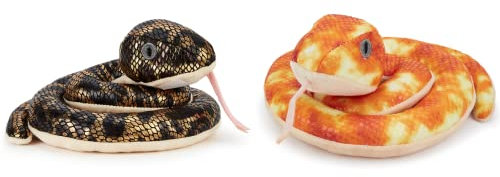 Zappi Co Kinder Kuschelweiches Plüschtier - Perfekte kuschelige Spielgefährten für Kinder Geburtstage und besondere Anlässe(12-15cm) (Anaconda + Python)