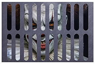 Halloween-Fußmatte, Horror Clown Willkommensbereich Teppich Trap Vision Teppich Fußmatte für Halloween Weihnachten Badezimmer Schlafzimmer Bodenmatte