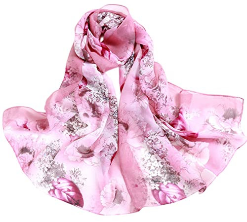 FAIRYGATE Seidentuch Damen Chiffon Stola für Damen Schalmit Spitze Weicher Leichter Umschlagtücher Schals für Hochzeiten Braut 64024