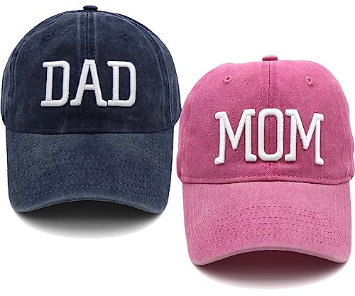 Hut für zukünftigen Vater und Mama, Vatertag und Weihnachten für Papa von seiner Tochter, Paar, Eltern, Papa-Mama-Rosa, 56-61