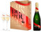 Mumm Cordon Rouge Champagne con dos copas, 750 ml
