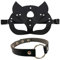 BDSHUNBF 2PCS Masque de Catwoman, Demi Masque Noir, Sexy Femme Masque Vénitien, Masque en Cuir pour Fête de Noël Carnaval Nouvel An Halloween La Danse De Partie