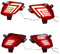 StumpT 1 Paar LED Reflektor Auto Rücklicht Stoßstange Hinten Nebelscheinwerfer Bremslicht Kompatibel Für Mazda CX-5 CX5 2013-2016 (Farbe: 3 Funktionen)