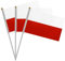 Lot de 20 drapeaux à manivelle de Pologne, Pologne Mini Drapeau portable, Drapeau Pologne, Petit Drapeau Pologne, Mini Drapeau Pologne, drapeau Pologne