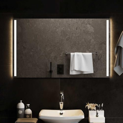 vidaXL LED Badspiegel Lichtspiegel Wandspiegel Badezimmerspiegel Spiegel Schminkspiegel Hängespiegel Wasserdicht Badezimmermöbel 100x60cm