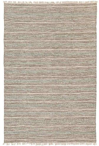 Knutzen Wohnen Kelim Teppich 120 x 170 Sylt - Fransen Teppich Wolle Natur - Handgewebt und beidseitig verwendbar - Ideale Wohndekoration für jeden Wohnraum