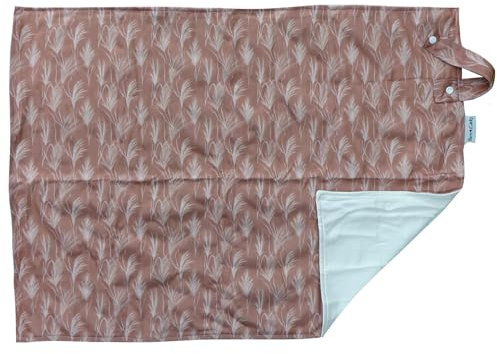 avo+cado waschbare Wickelauflage für Unterwegs - 70x50cm - Kompakte Wickelunterlage für Babys - Ideal als Wickeltischauflage, Bettunterlage oder Wickelmatte (Pampasgras)