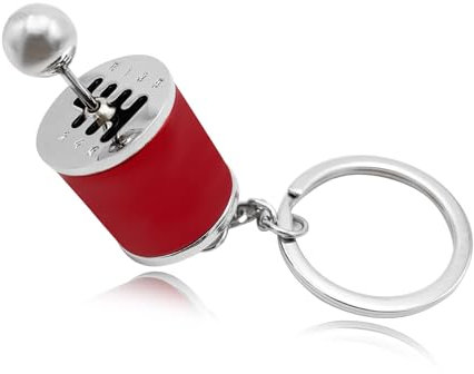 Ohleats Car Shifter Gear Schlüsselanhänger, 6-Gang-Shifter-Form, Schlüsselanhänger, kreativer Schalthebelstab-Schlüsselanhänger, Autozubehör (rot)