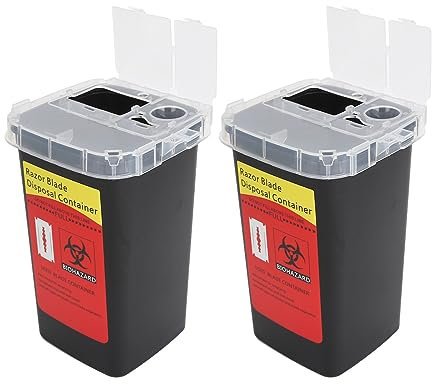 Sichere Aufbewahrungsbox für Gebrauchte Klingen, Nadeln und Spritzen – Großes Fassungsvermögen, Ordentlich und Kompakt – Ideal für Salons, Tattoo-Studios und den Heimgebrauch