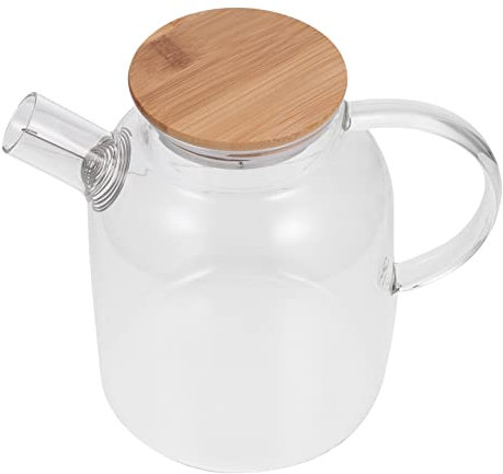 1 botella de agua fría, tetera transparente, tazas grandes for café, recipiente transparente con tapa, botella de agua de frutas, tazas de té, decantador de agua de vidrio, hervidor de agua de vidrio,