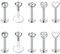 Briana Williams 10er Edelstahl Lippenpiercing Stecker Ohr Tragus Labret Helix Piercing 16G 6mm Silber Schmuck