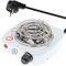 KROWN - Hornillo Eléctrico Portátil de 500W, Encendedor de Carbón para Cachimba o Shisha, Antiadherente Esmaltado de Acero Inoxidable