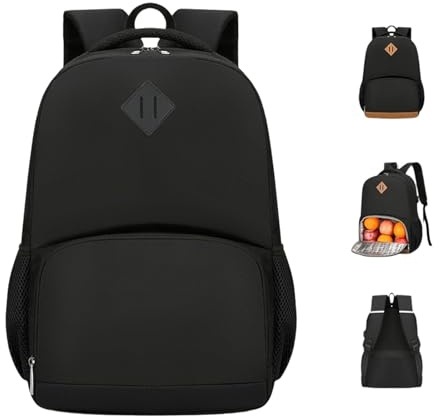 Bolsa de Almuerzo Mochila de Preparación de Comidas para Hombres y Mujeres, con Refrigerador, Puerto USB y Bolsa Térmica