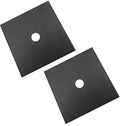 ANDRESLAD 2pcs Kitchen Gas Stove Protector Cover Oil Heat Resistant Mats Pre-cut for Gas Burner Easy to Trim Safe Cooking