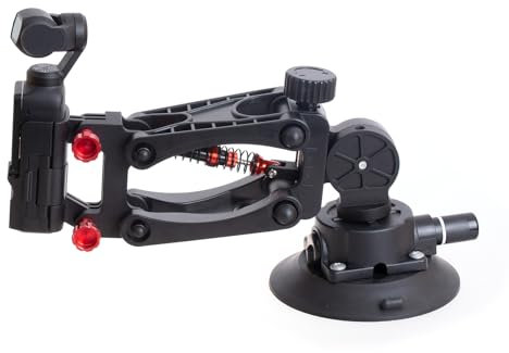 XBERSTAR Supporto a ventosa per auto per DJI Osmo Pocket 3 Stabilizzatore per auto Stabilizzatore Asse Z Ammortizzatore compatibile con DJI Osmo Pocket Accessori per fotocamera Supporto per auto