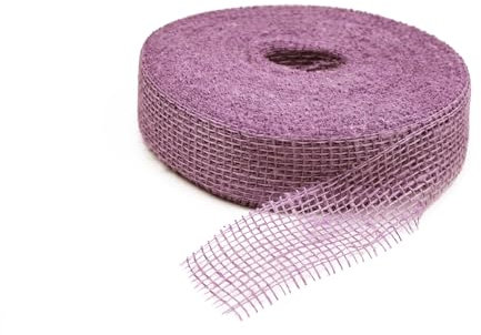 SIZO® Deco Jute Eco Friendly Dekorationsband Geschenkband 5 cm x 40 Meter Lavendel Dekoration Dekor Dekoband